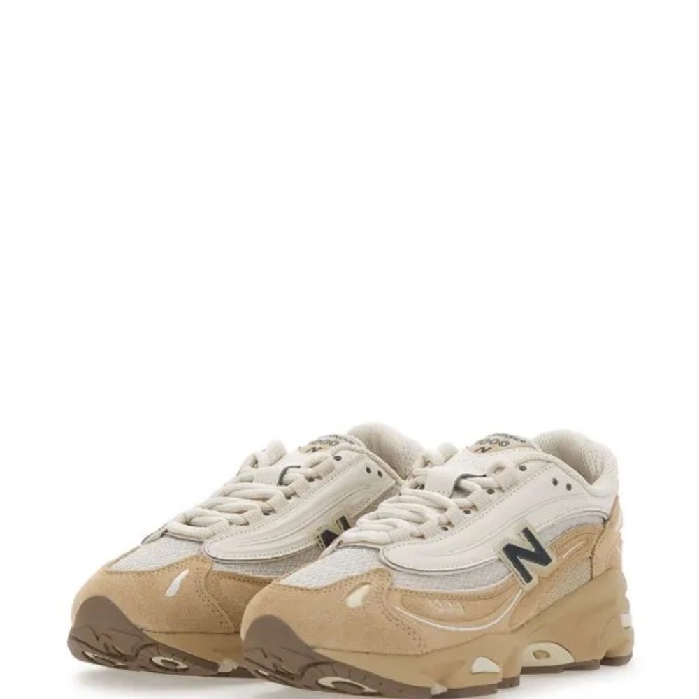 New Balance Cream and Brown Athletic Shoes